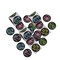 1 1/2" Glow in the-Dark Neon Dinosaur Paper Sticker Roll 100 Pc